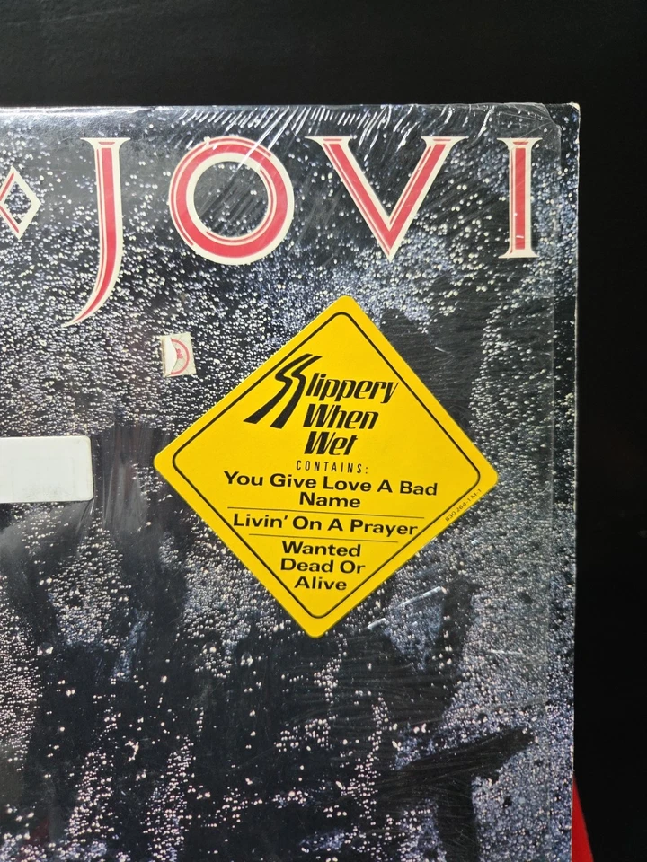 Bon Jovi Slippery When Wet Lp Vinyl Lp Vinyl 1986 1st Press Shrink/Hype/Insert Foto 3 de 4