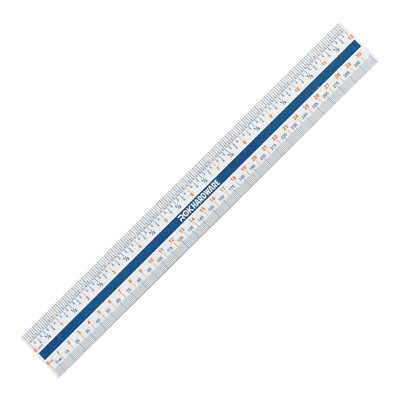 Rok Hardware Measuring Plastic Flexi 12'' Easy Read English Metric 305 Mm Ruler