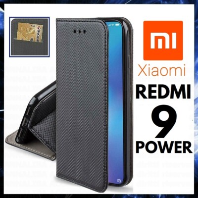 BOOK WALLET CASE for Xiaomi Redmi 9 POWER COVER FLIP MAGNETIC BLACK