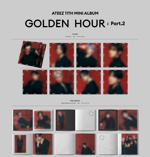 ATEEZ 11. Mini Album GOLDEN HOUR Part.2 Digipack Ver CD+Buch+P.Karte+B.Mark+Geschenk - Bild 2 von 4