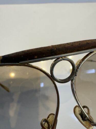 Occhiali da sole aviatore vintage Bl Ray Ban Shooter pelle placcata oro sfumato mercurio - Foto 3 di 11