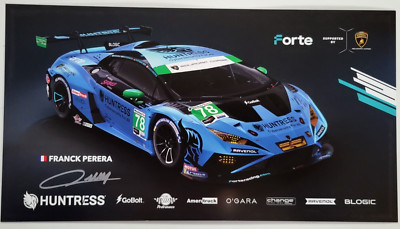 2025 Signed #78 Lamborghini Huracan Hero Card Forte Racing Rolex 24 Daytona IMSA