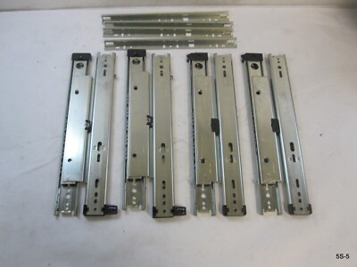 4 Pack Knape & Vogt KV8505B20 20'' Over Travel Drawer Slides 150lbs
