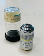 Leitz 10x/0.45 FLUORESZENZ Oil Microscope Objective 160mm Fluorescence - (Rare)