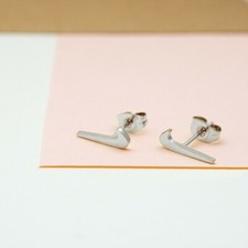 Nike Earrings - Swoosh Earrings - Silver Earrings - Studs - Christmas Gift