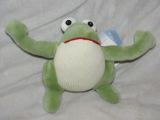 Carter's John Lennon Green Plush Cream Thermal Real Love Frog w Squeaker