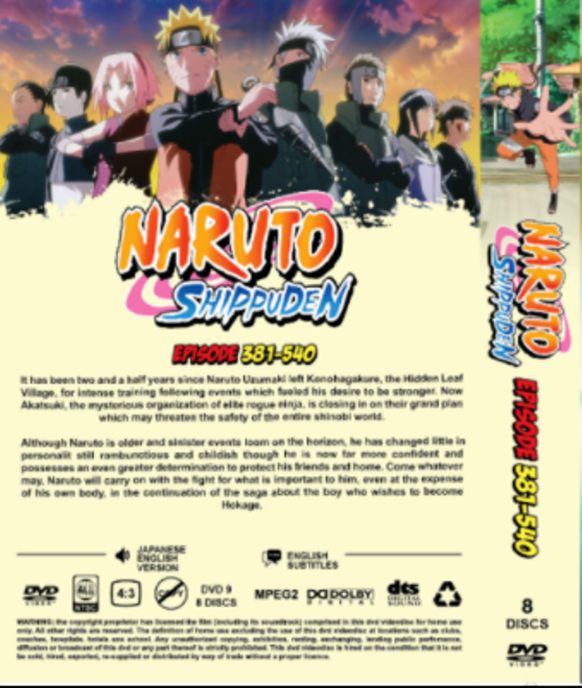 NARUTO SHIPPUDEN COMPLETE SEASON 1-21 - 76 DVD SET - EPISODES 1-500 SEALED  ANIME