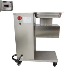 110V QE Meat Cutting Machine 10mm Cutter Stailess Steel Meat Slicer 500kg/h