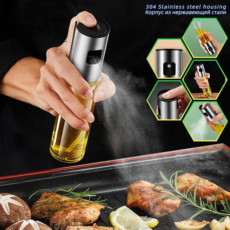 Öl Sprühflasche Sprüher Küche Zubehör Utensilien Werkzeuge Gadget Kochen Glas