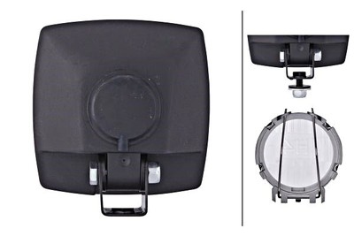 HELLA Universal Scheinwerfer links rechts vorne schwarz 12V/24V 
