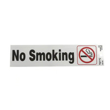 2 In. X 8 In. Plastic No Smoking Sign