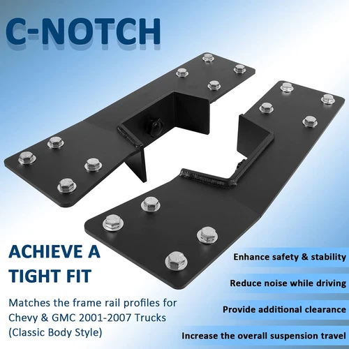 6" Rear Axle Lowering C Notch & Flip Kit for Chevrolet Silverado,GMC 1999-2007 - Foto 4 di 15