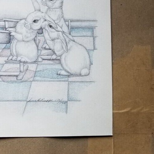 Sue Rupp's "The Rabbit Test" 170/195 numbered print signed by the artist - Picture 3 of 4