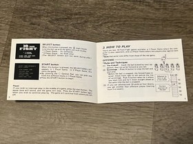 10 Yard Fight Instruction Manual Only Nintendo Nes Authentic