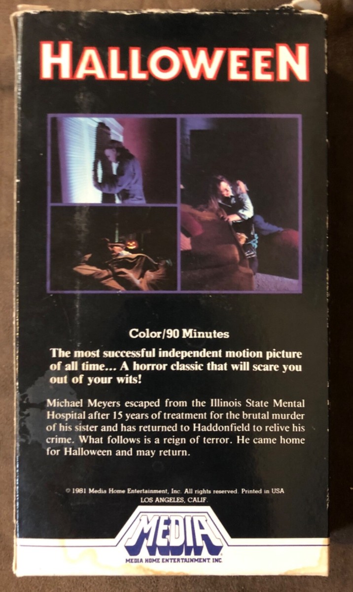HALLOWEEN VHS - SUPER RARE 1981 Media Home Entertainment