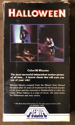 HALLOWEEN VHS - SUPER RARE 1981 Media Home Entertainment Copy