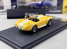 FW 1:64 Scale Yellow Shelby 427 COBRA Convertible Sports Diecast Metal Car Gift