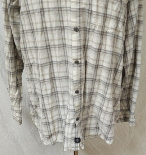 Columbia Sportswear Mens XXL Beige Plaid Long Sleeve Button Down Hike Fish Shirt - Picture 4 of 14