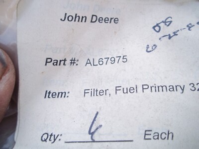 JOHN DEERE FILTER P/N AL67975 | eBay