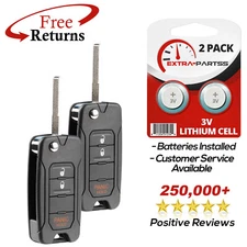 2 Remote Keyless Entry Fob Replacement Key Blade For Jeep 3b (2ADFTFI5AM433TX)
