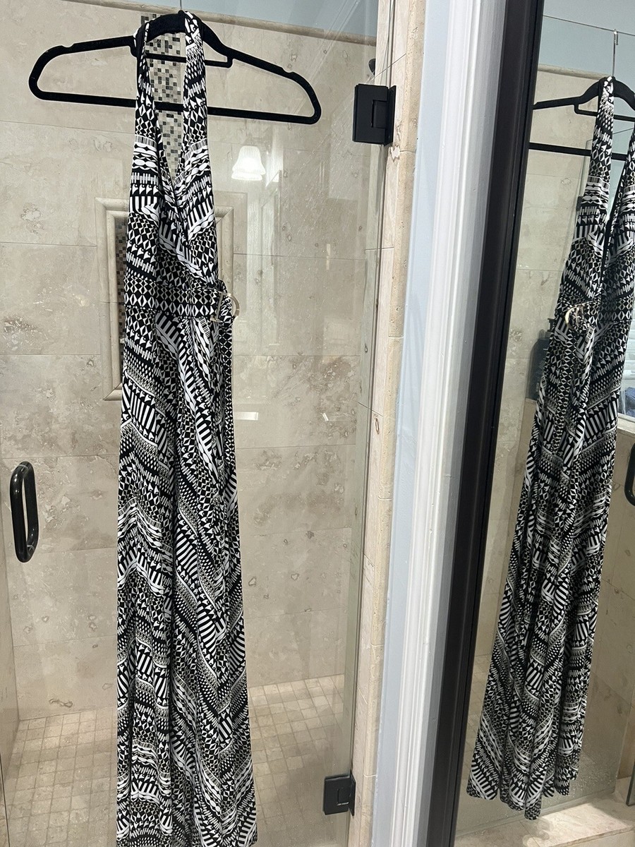 White House Black Market Womens Size 0 Black/White Print Halter Maxi Dress | eBay White House Black Market Womens Size 0 Black/White Print Halter Maxi Dress | eBay