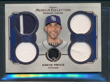 2013 Topps Museum Collection Quad GU Jersey Relic PPQR-DPR: DAVID PRICE /75