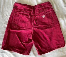 Women s Vintage Guess by Georges Marciano Pink Denim Shorts Size 1 Button Fly