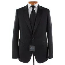 Lanvin NWT Wool / Mohair Blend Tuxedo Size 50R (40R US) In Solid Dark Navy