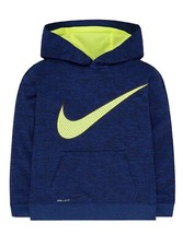 Nike Boys 4-7 Therma FIT Fleece Space-Dyed Hoodie Game Royal Volt Size 6 NWT