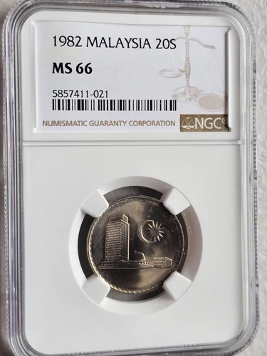 Malaysia 20 Sen 1982 NGC MS 66