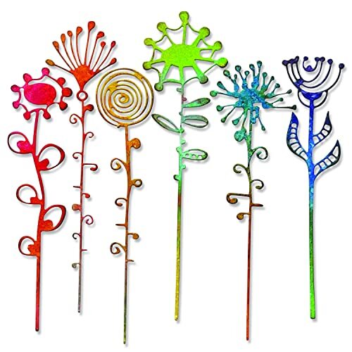 Sizzix Set di Fustelle Thinlits 6PK steli artistici di Tim Holtz | 665846 (M7c)