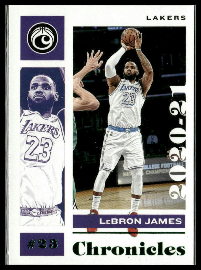2020-21 Panini Chronicles #46 LeBron James Teal Los Angeles Lakers