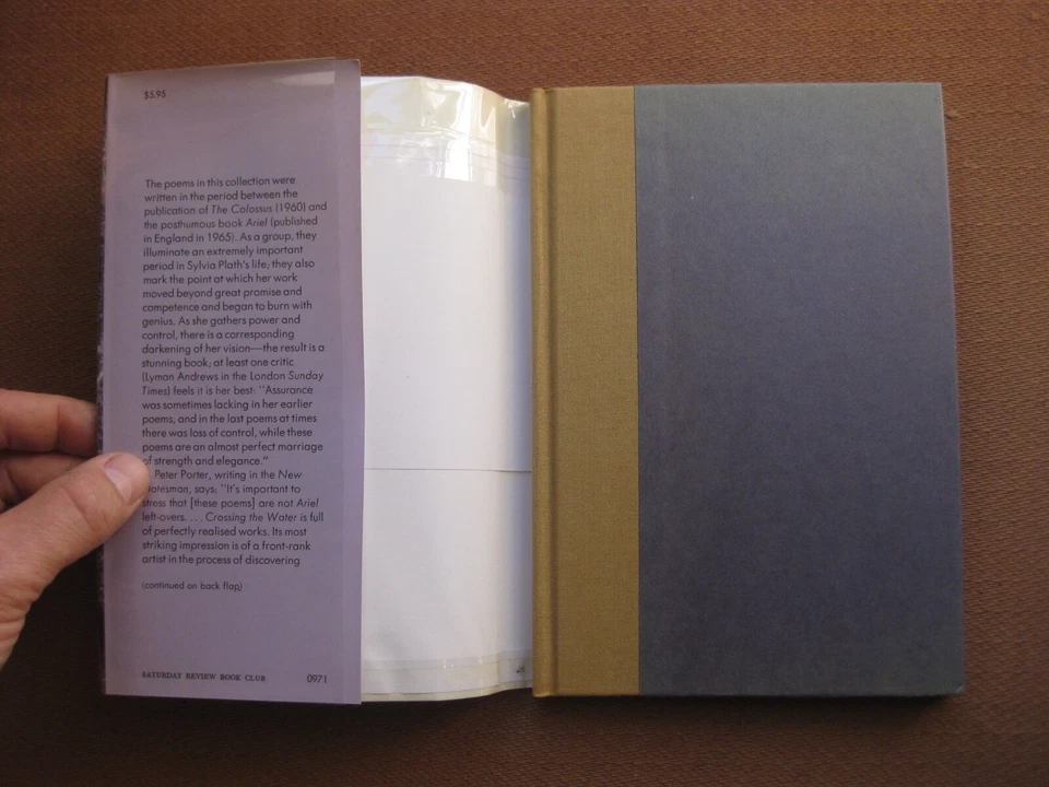  CROSSING THE WATER transitional poem by Sylvia Plath - 1st/2nd HCDJ 1971 - fine Foto 3 de 4