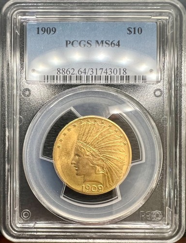 1909-P $10 Gold Indian Head PCGS MS64 - 132 PCGS Pop Tough Grade | eBay
