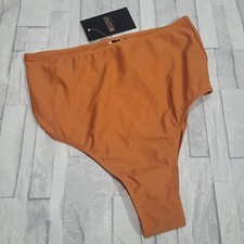 MISSPAP Swim Briefs Bottom Orange/Brown Size 10 UK Swimming Beach Pool