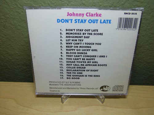 Don't Stay Out Late by Johnny CD Rhino Records Reggae Roots Rare OOP - Foto 2 di 3