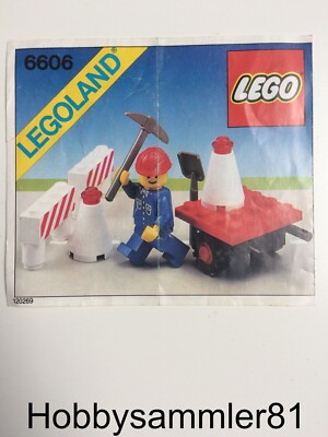 Lego 6606 Legoland Town Bauanleitung Road Repair Set - Straßenreparatur