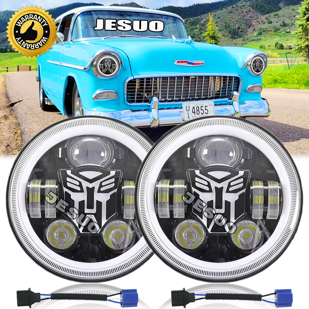 7'' Round led Headlights FOR 1953-1957 Chevrolet Bel Air/150/210 Impala Ford