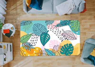 3D Leaf Pattern ZHUA3258 Game Non Slip Rug Mat Photo Carpet Zoe