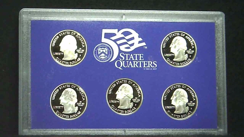 2008-S US Proof State Quarter Mint Set 5 Coins GDC Proof CN CLAD 21loct1002-3 - Image 4 of 4