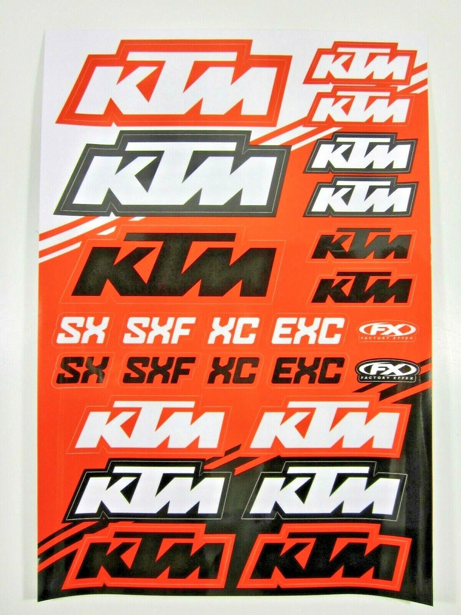 Factory Effex KTM Universal OEM Sticker Decal Sheet Graphics SX