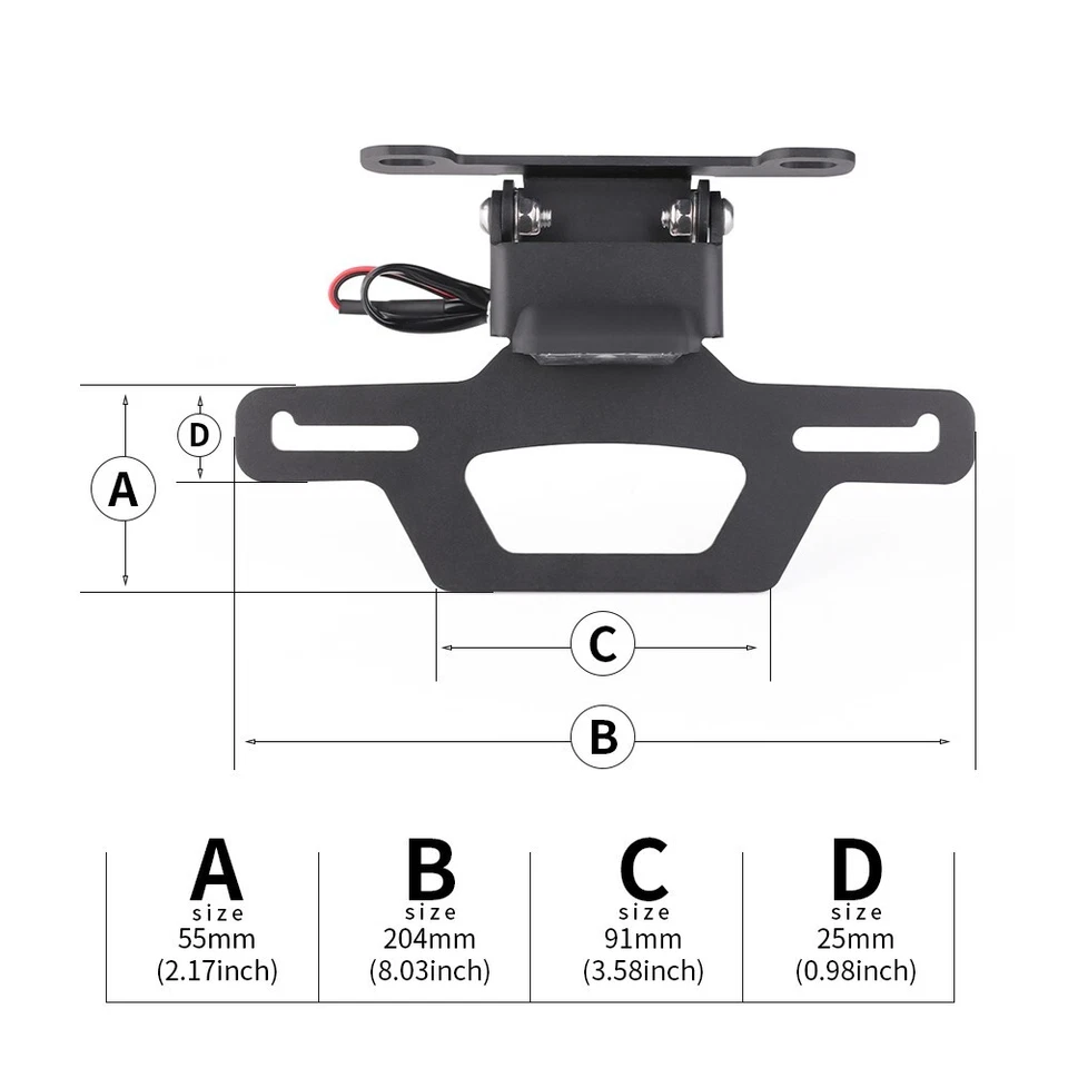 Porta matrícula plegable ordenado cola para Suzuki GSX1300R Hayabusa 1300 08-20 Foto 2 de 4