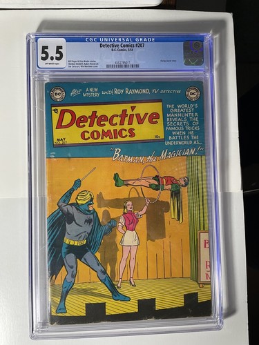 Detective Comics #207 (CGC 5.5) FN-, Off WP, 1954, Batman/Robin, Pre-Code - Bild 1 von 3
