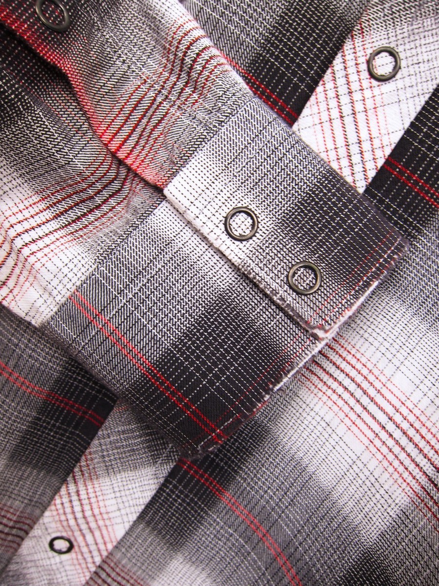 balmain SS11 チェック半袖シャツ　Decarnin サイズ38 Balmain Red & Black Plaid Western Shirt SS10 sz. 38 Small | eBay