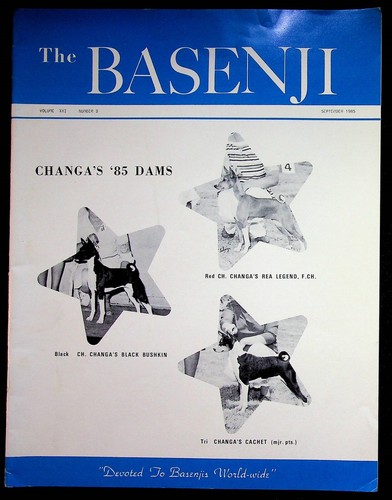 The Basenji Magazine September 1985 Vol. 21 No. 3 Changa's '85 Dams