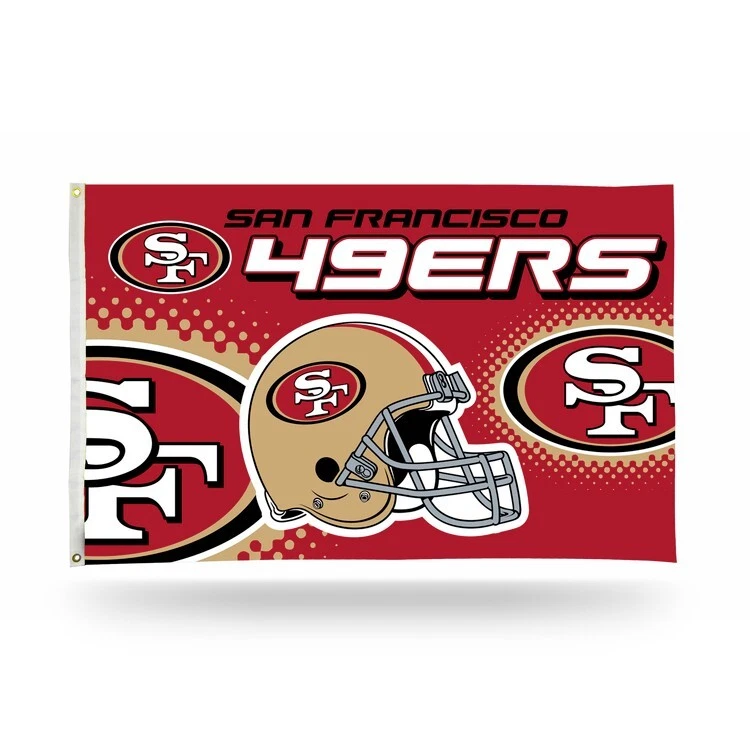 Bandera de alta calidad genuina con licencia de la NFL de los 49ers de San Francisco nueva bandera de 3x5 pies Foto 2 de 4