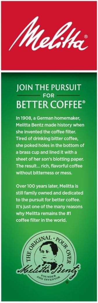 Melitta #2 Cone Coffee Filters, Natural Brown, 100 Count - Fits all 2-6 Cup Cone
