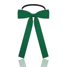 Western Bow Ties for Men Women, Black/Red Colonel Satin Ribbon Forest Green