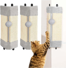 3 Pack Cat Wall Corner Scratcher for Indoor Cats Walls Mounted Sisal Scratch Boa