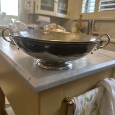 Pierre Deux Pewter Footed Serving Dish Bowl Centerpiece Heavy